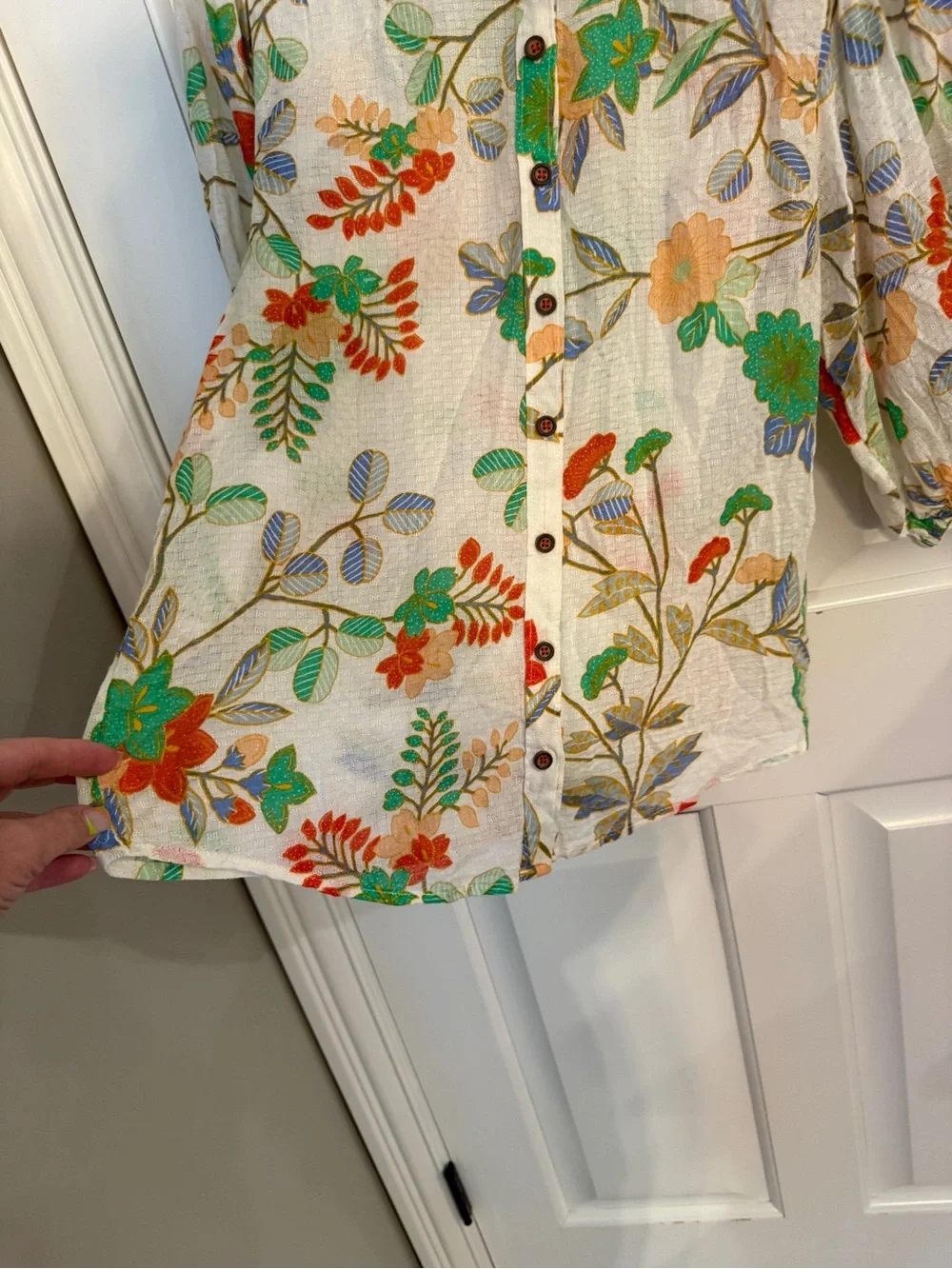 Maeve by Anthropologie Kalapana floral Button Front Blouse Size 0 6036